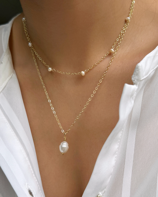 SET DE CADENAS CON PERLAS