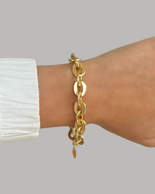 PULSERA DORADA ESLABONES GRANDES