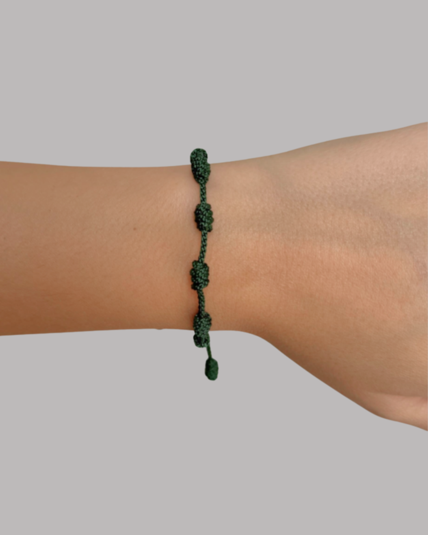 PULSERA SIENTE NUDOS VERDE OLIVA