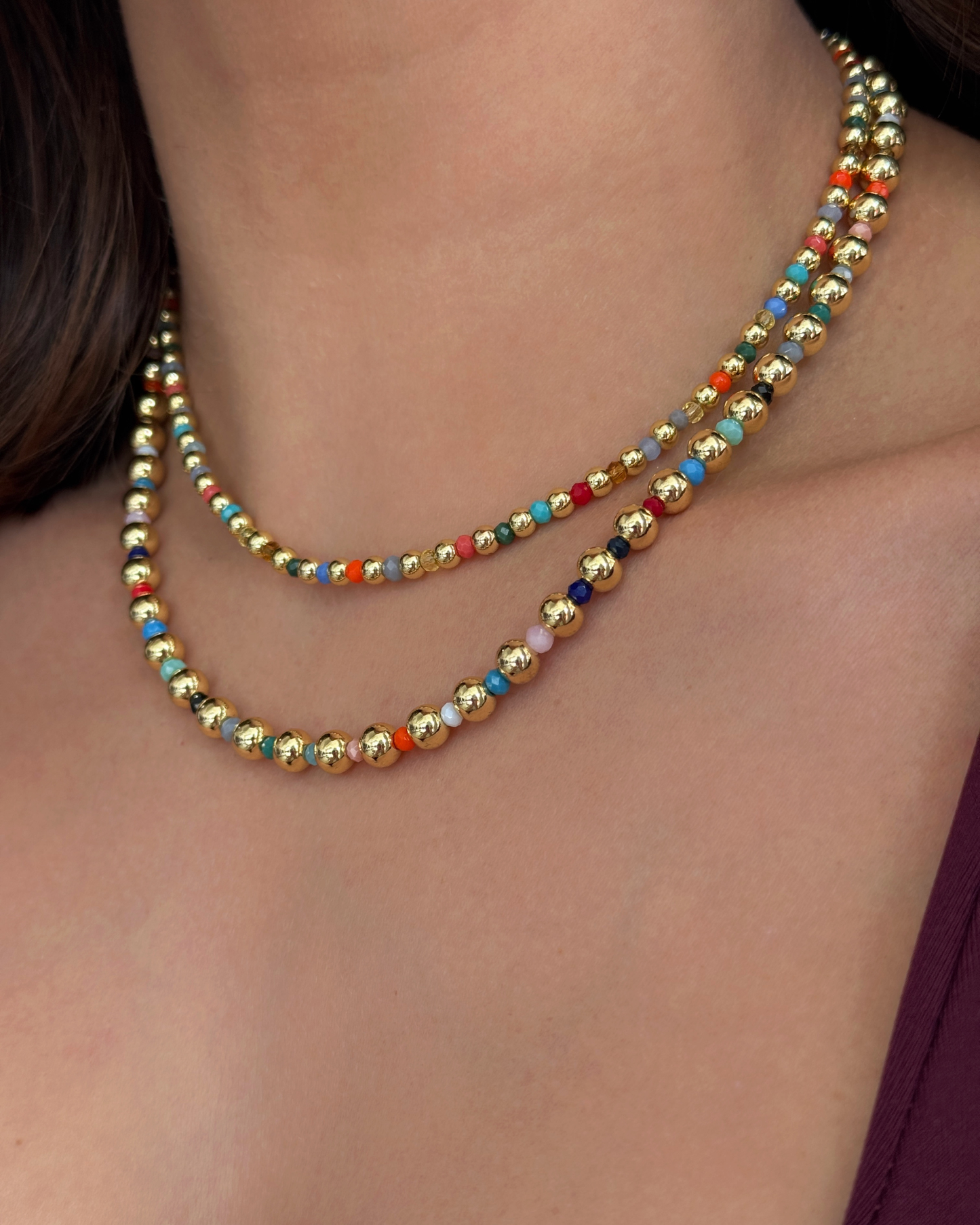 COLLAR BALINES MEDIANOS MULTICOLOR