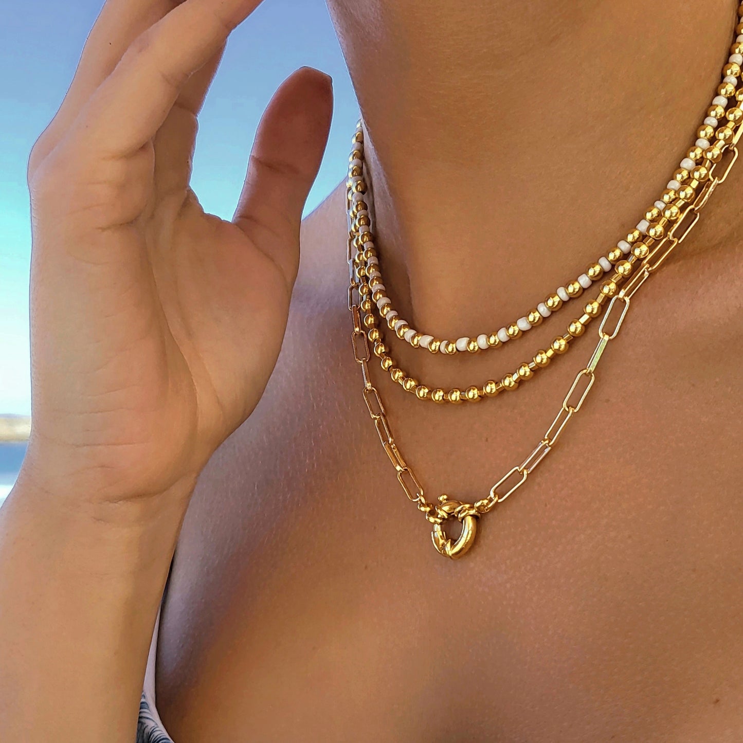 COLLAR BALINES CREMA