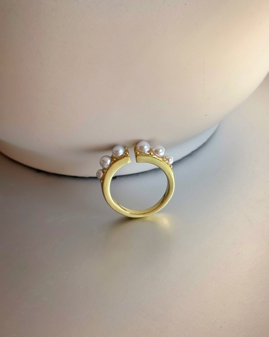 ANILLO DORADO DE PERLAS