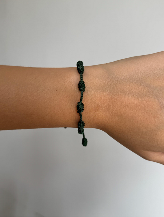 PULSERA SIENTE NUDOS VERDE OLIVA