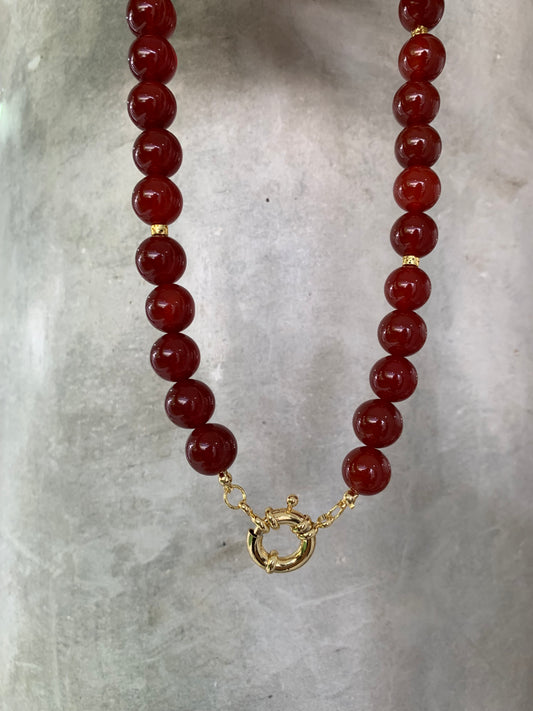 COLLAR TERRACOTA CON DIJE DE SALVAVIDA