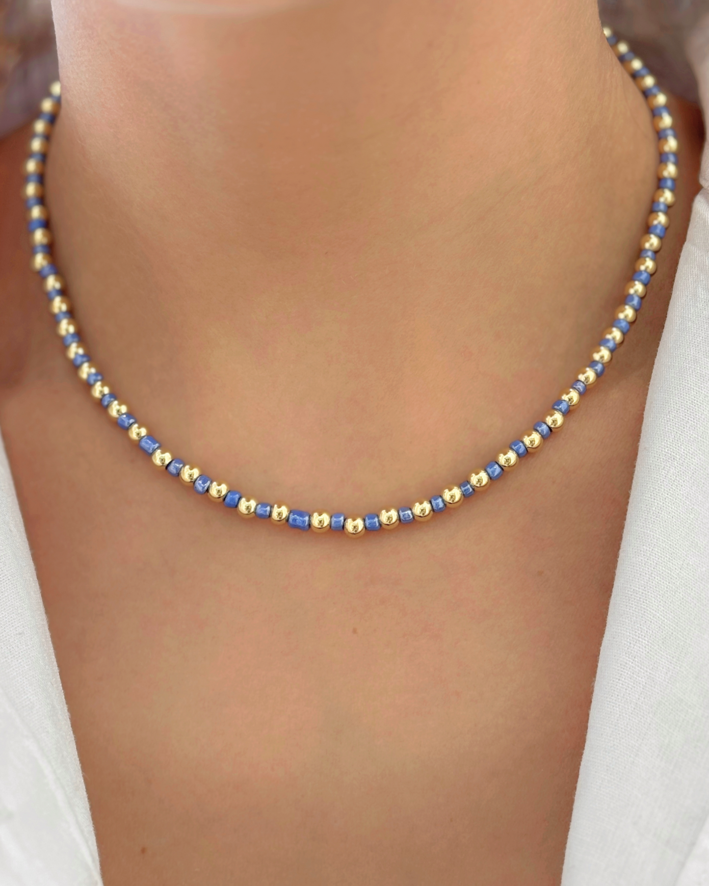 COLLAR BALINES AZUL