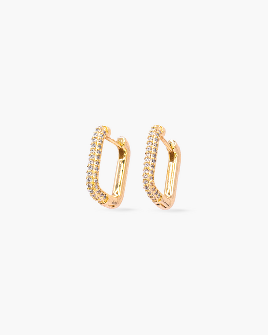 ARGOLLAS DORADAS CUADRADAS