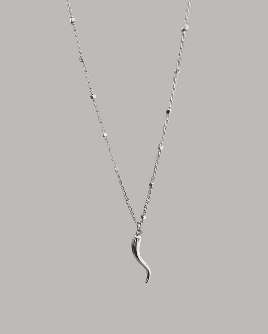 COLLAR CORNICELLO PLATEADO