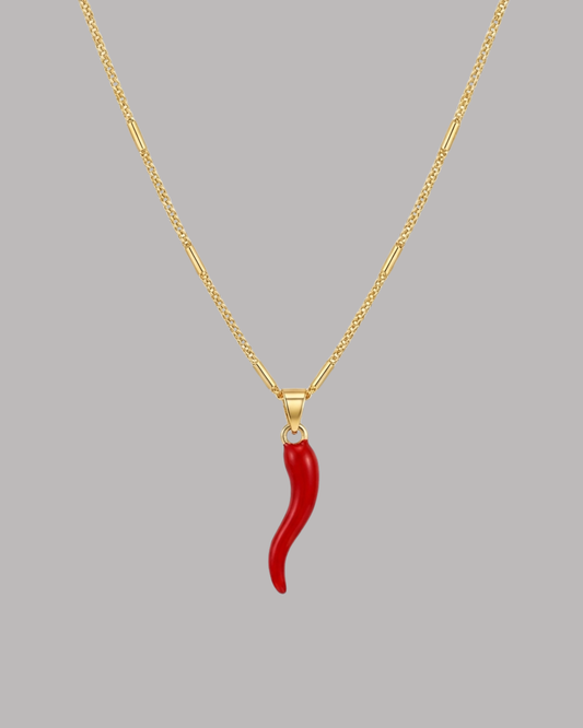 COLLAR CORNICELLO ROJO