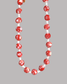 COLLAR MARMOLEADO ROJO Y BLANCO