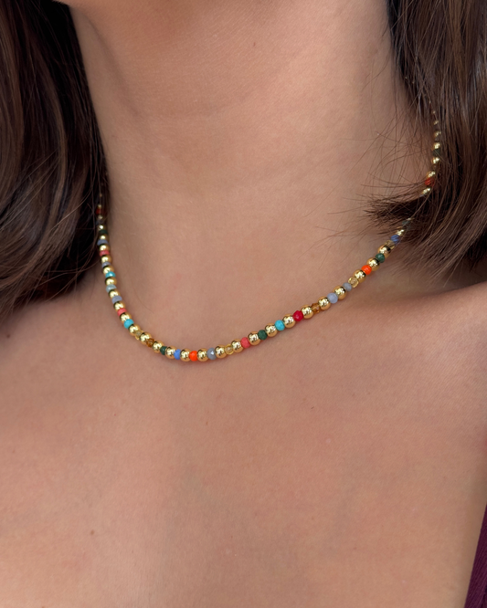 COLLAR BALINES PEQUEÑOS MULTICOLOR