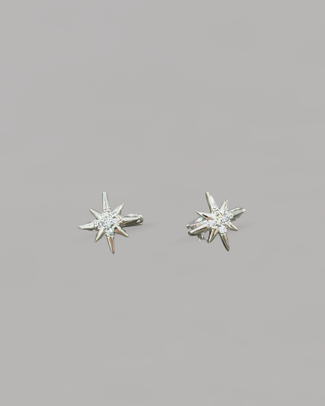 ARGOLLAS DE ESTRELLAS PLATEADAS