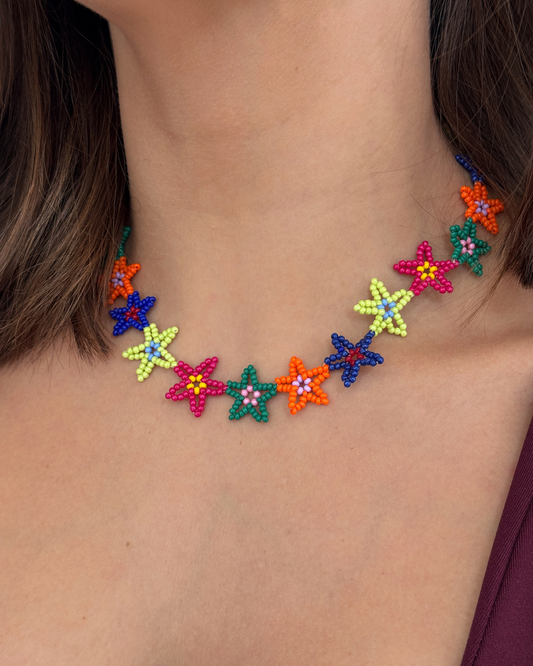 COLLAR TEJIDO DE ESTRELLAS