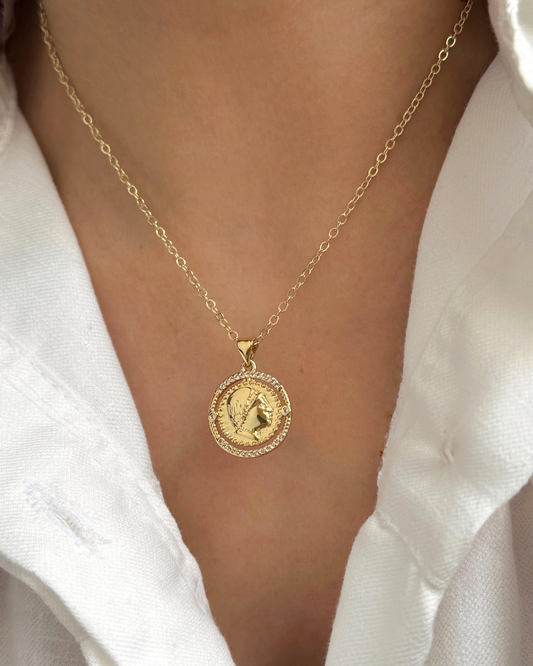 COLLAR MONEDA DORADA