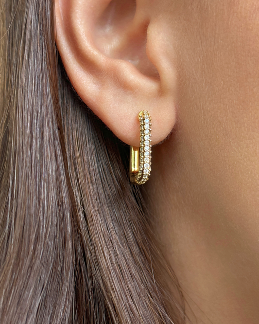 ARGOLLAS DORADAS CUADRADAS