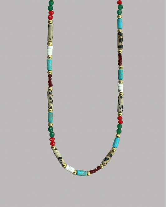 COLLAR PIEDRAS NATURALES MULTICOLOR