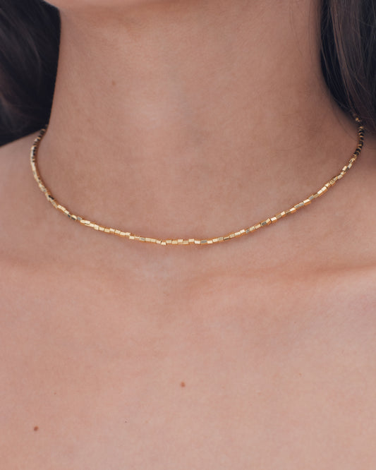 COLLAR DE CANUTILLOS DORADOS