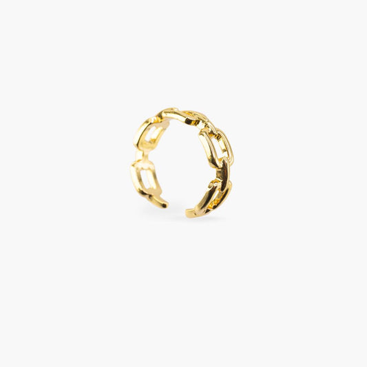 ANILLO DORADO DE ESLABONES