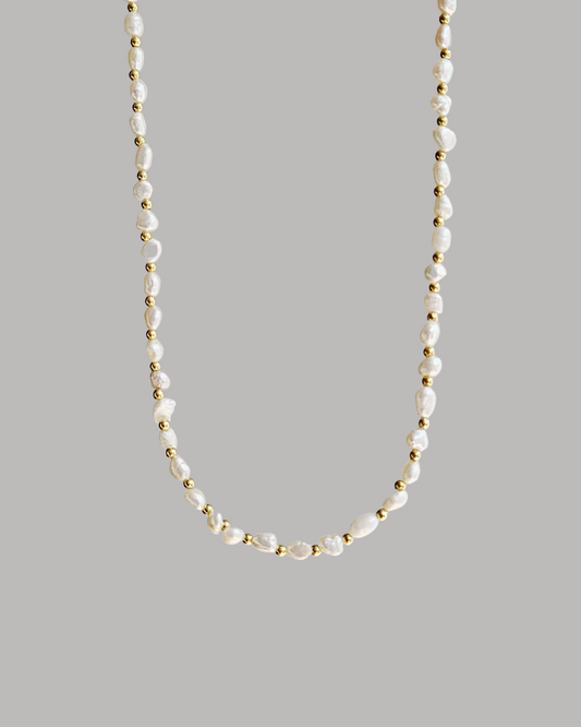 COLLAR DE PERLAS Y BALINES MINI